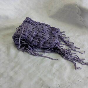 Pretty triangular vintage viscose & polyamid scarf, circa 1990